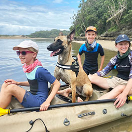 Canoeing and beach walks at Nqabara Eco River Lodge